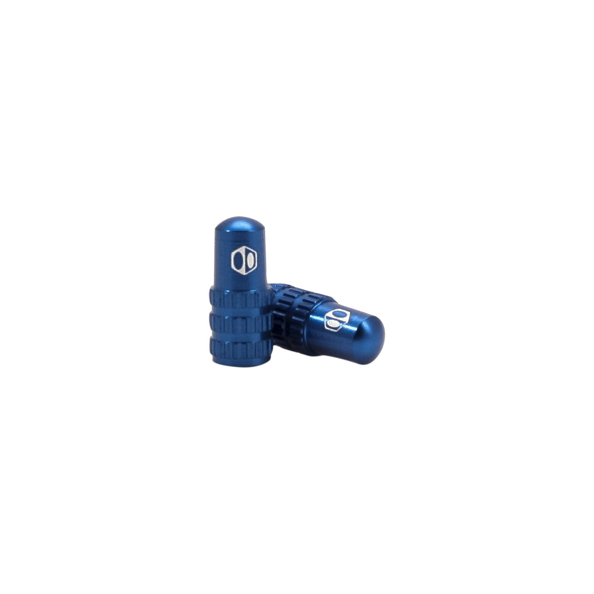 Coppia Di Tappi Valvola Anodizzati Blu Barnett, Custom Valve Stem Caps, Nuovi