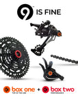 Box One/Two or Two/One Prime 9 X-Wide Groupset