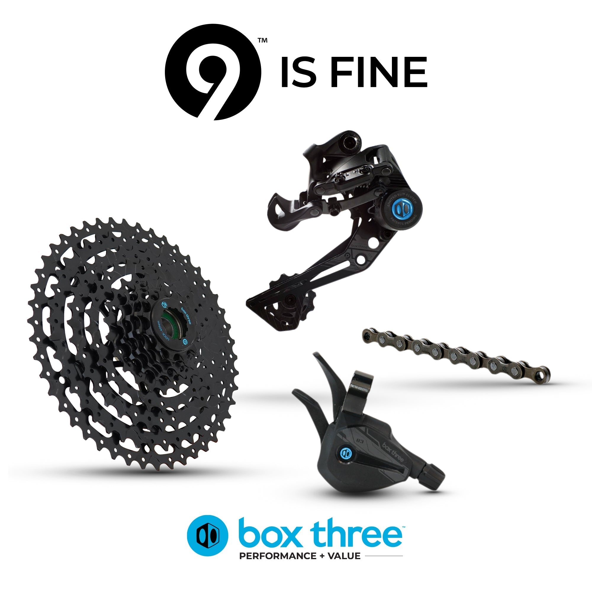 Box Three P9 X-Wide Single Shift E-Bike Groupset - Main Image