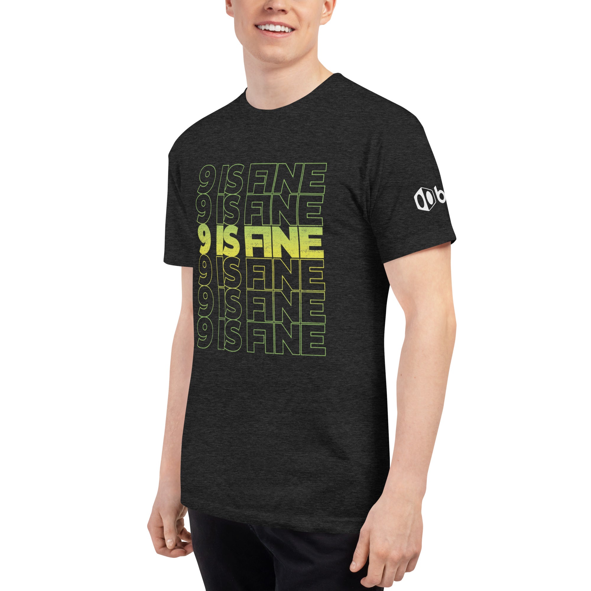 Box One &quot;9 is Fine&quot; Tri-Blend T-Shirt