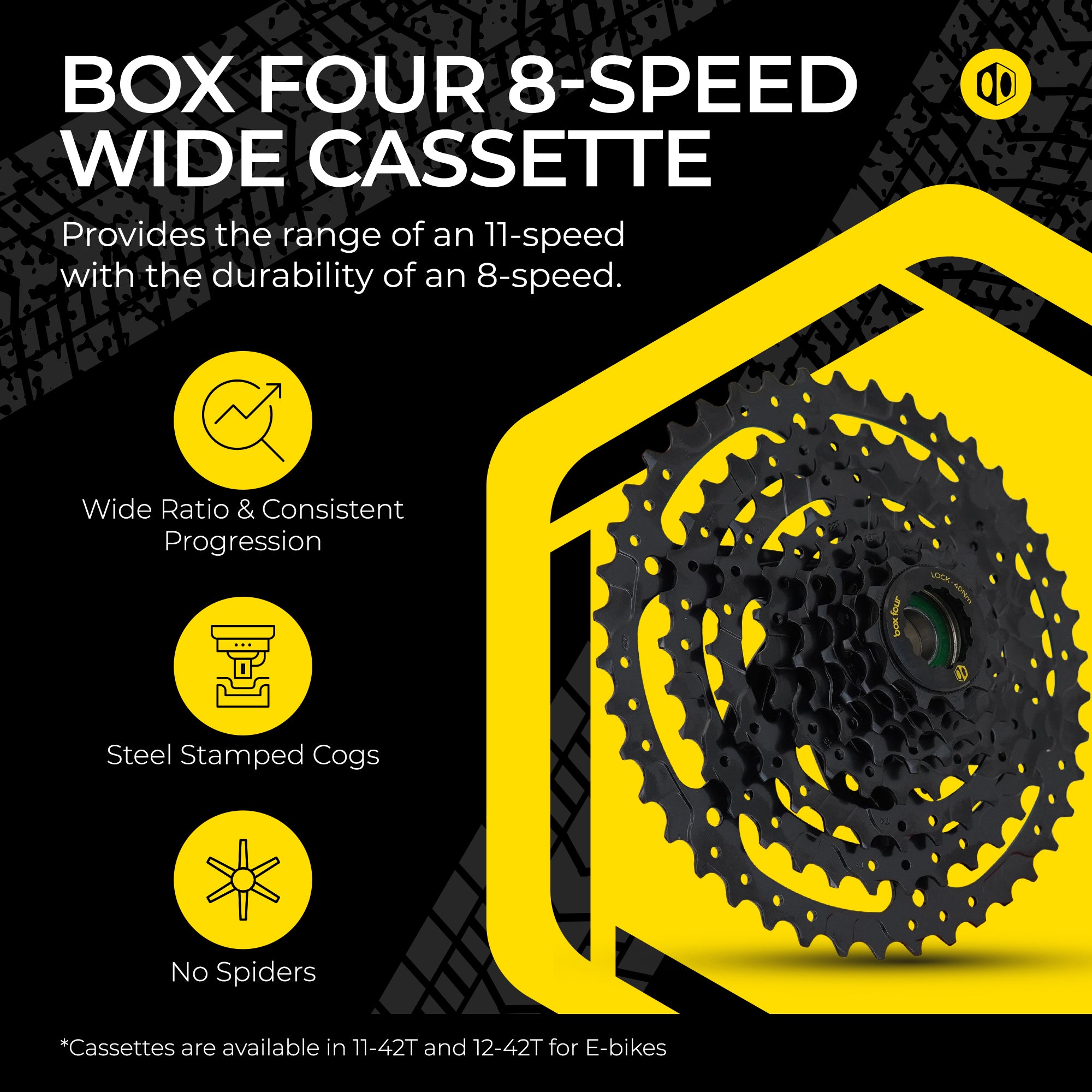 Box Four 8S Wide Single Shift E-Bike Groupset