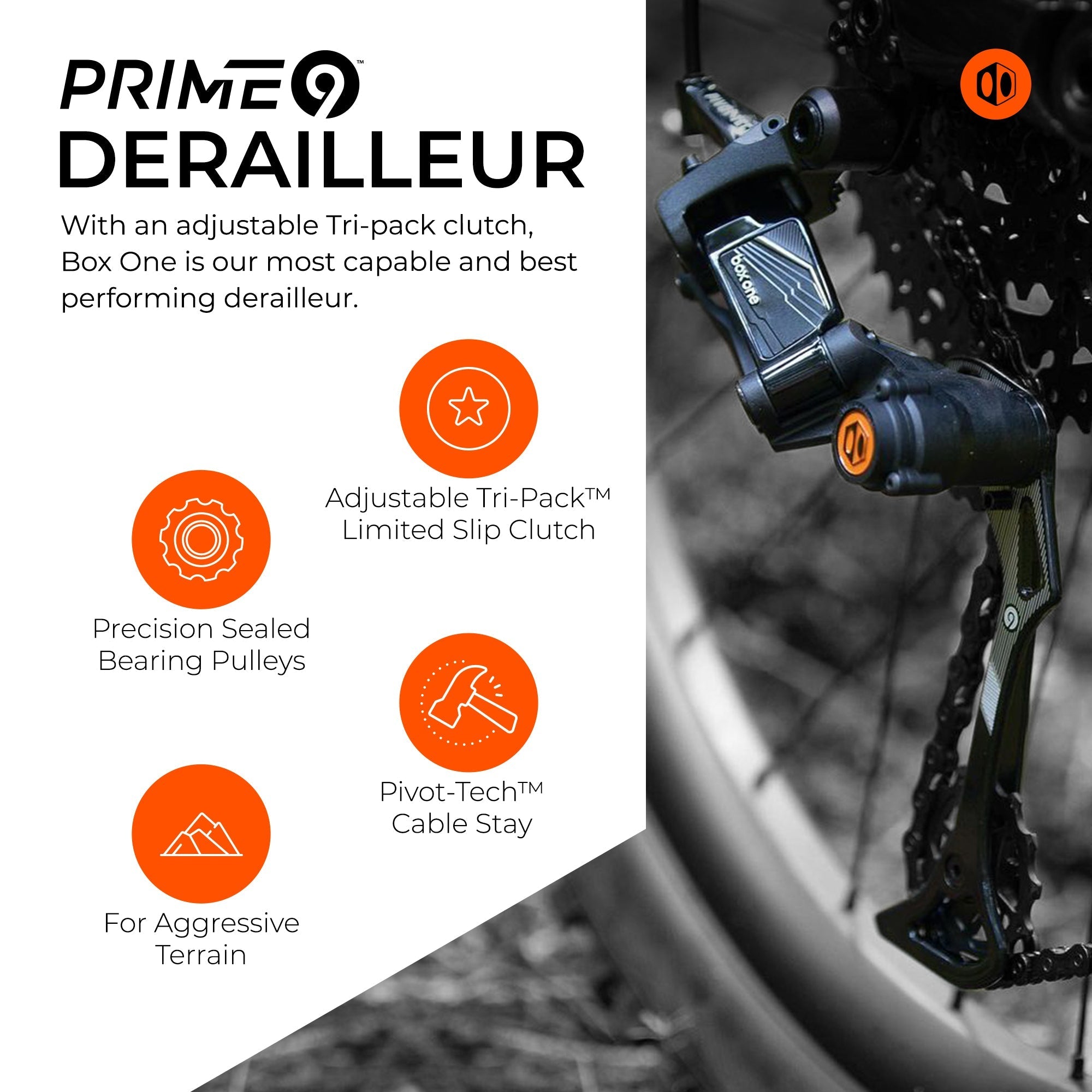 Box One/Two or Two/One Prime 9 X-Wide Groupset