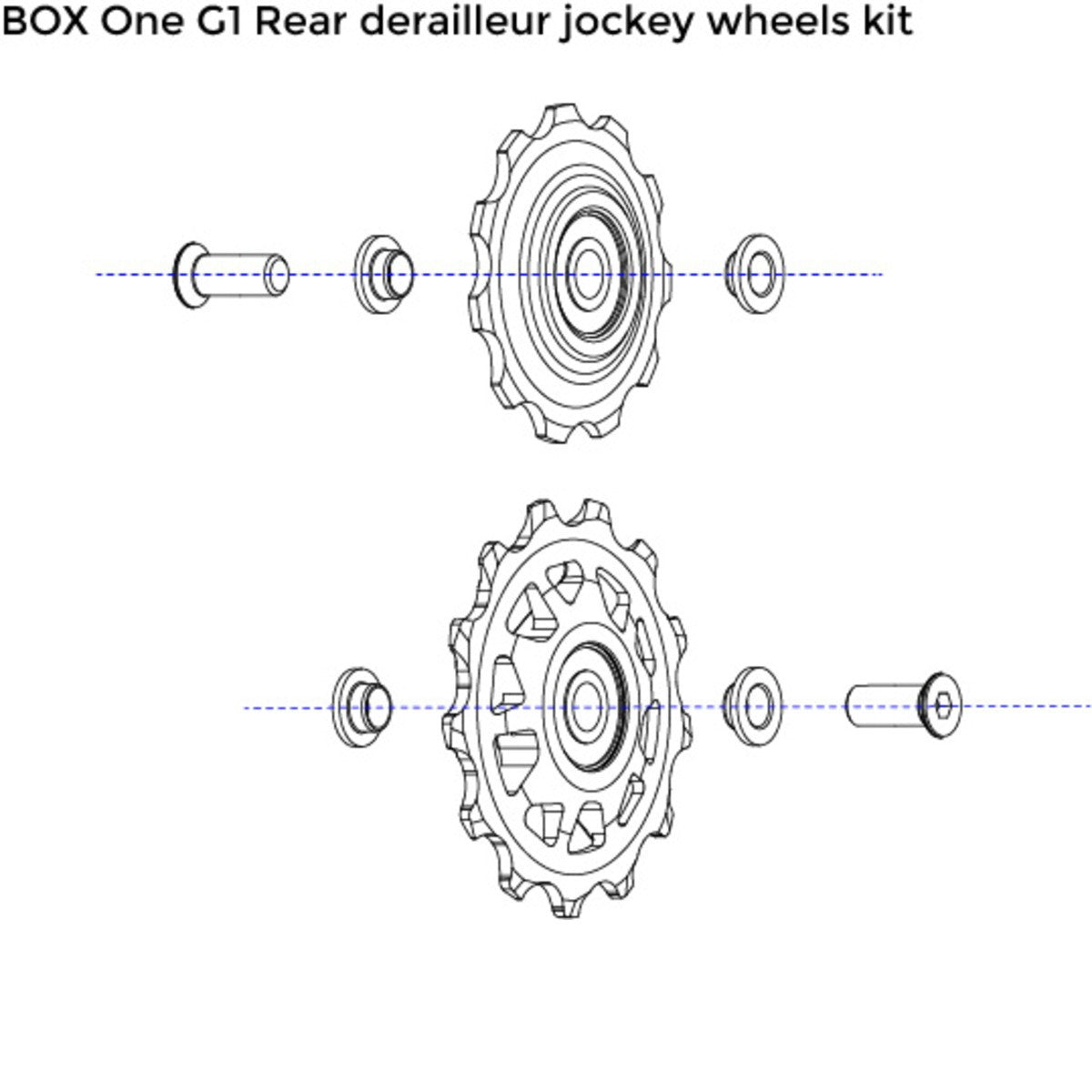 Box One 11 Speed Rear Derailleur Jockey Wheels Kit - boxcomponents