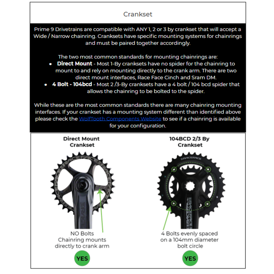 Wolf Tooth Direct Mount Chainrings for Race Face Cinch - boxcomponents