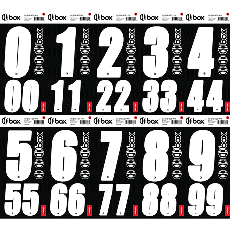 Box Two Number Sticker Kit